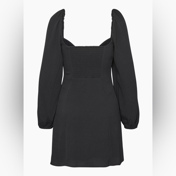 Aritzia Wilfred Novella Puff Long Sleeve Mini Dress in Black - Picture 5 of 12